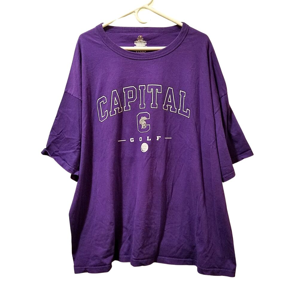Capital Golf T-Shirt Men’s 3XL Purple Short Sleeve Russel Cotton Tee